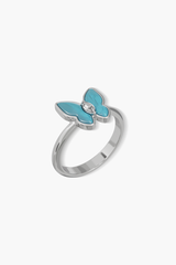Springwing - Ring - Blue Moon - Sterling Silver White Gold Plated