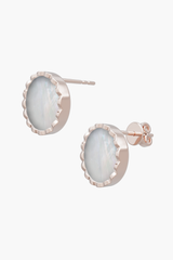 RISEA - Earrings - White Pearl Elements - Sterling Silver Rose Gold Plated