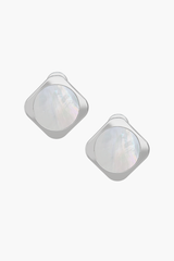 MOTHERLAND - Earrings - White Pearl Elements - Sterling Silver White Gold Plated