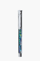 Gemperor - Rollerball Pen - New Zealand Abalone  - White Gold Plated