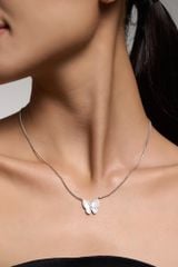 Springwing - Dây Chuyền - Ngọc Trai Trắng - Bạc Ý Mạ Vàng Trắng