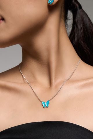 Springwing - Dây Chuyền - Ngọc Trai Blue Moon - Bạc Ý Mạ Vàng Trắng