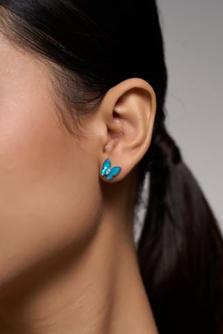 Springwing - Earrings - Blue Moon - Sterling Silver White Gold Plated