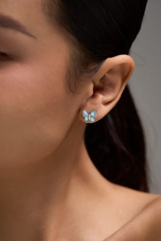 Springwing - Earrings - Alice Blue- Sterling Silver White Gold Plated