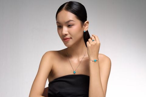Heartbeat - Bông Tai - Ngọc Trai Blue Moon - Bạc Ý Mạ Vàng Trắng