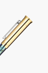 Gemprise - Rollerball Pen - New Zealand Abalone - Gold Plated With White Clip