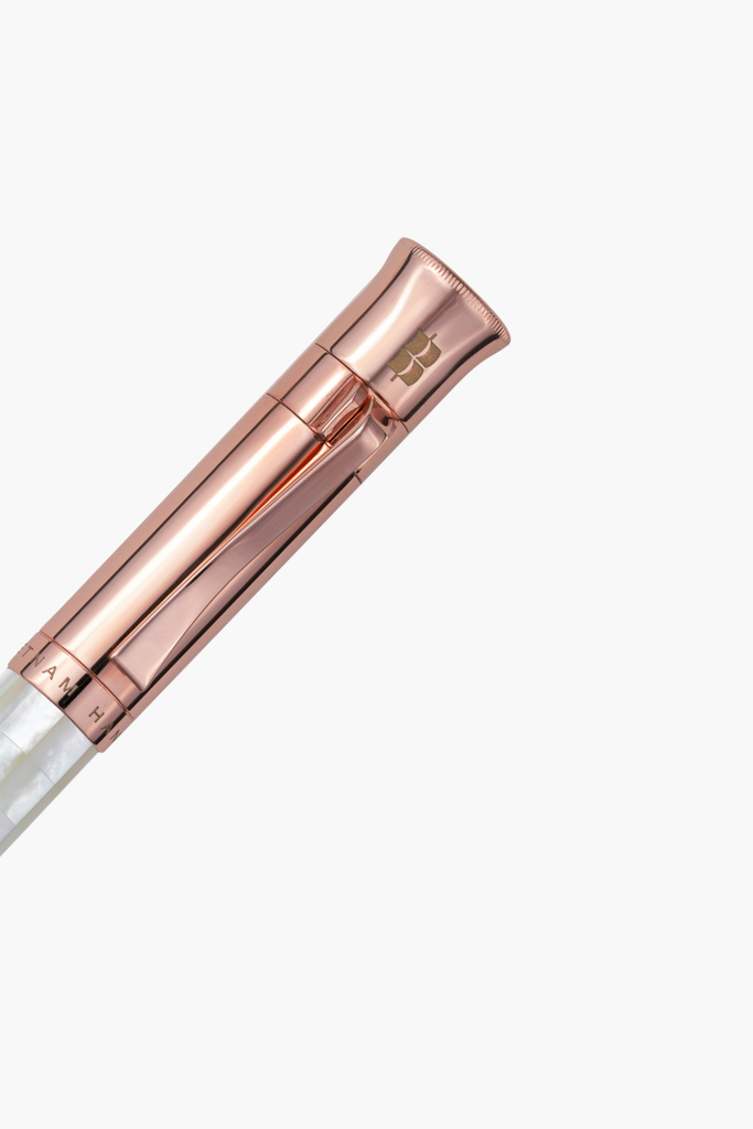 Gemperor - Fountain Pen - Checked - Northern Australia White Pearl - Rose Gold Plated