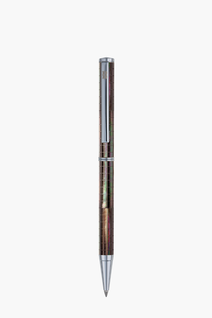 Inspired - Engrave Checked - Tahiti Black Pearl - Chrome Plated