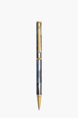 Inspired - Bút Ký Ngọc Trai Đen Tahiti - Mạ Titanium Gold