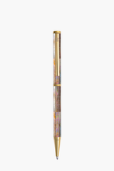 Inspired - Engrave Checked - Mississippi Brown Pearl - Titanium Gold Plated