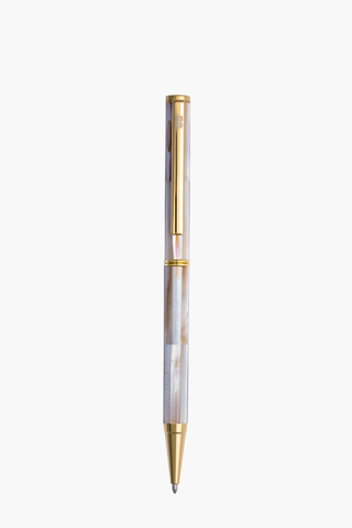 Inspired - Bút Ký Ngọc Trai Tím Mississippi - Mạ Titanium Gold