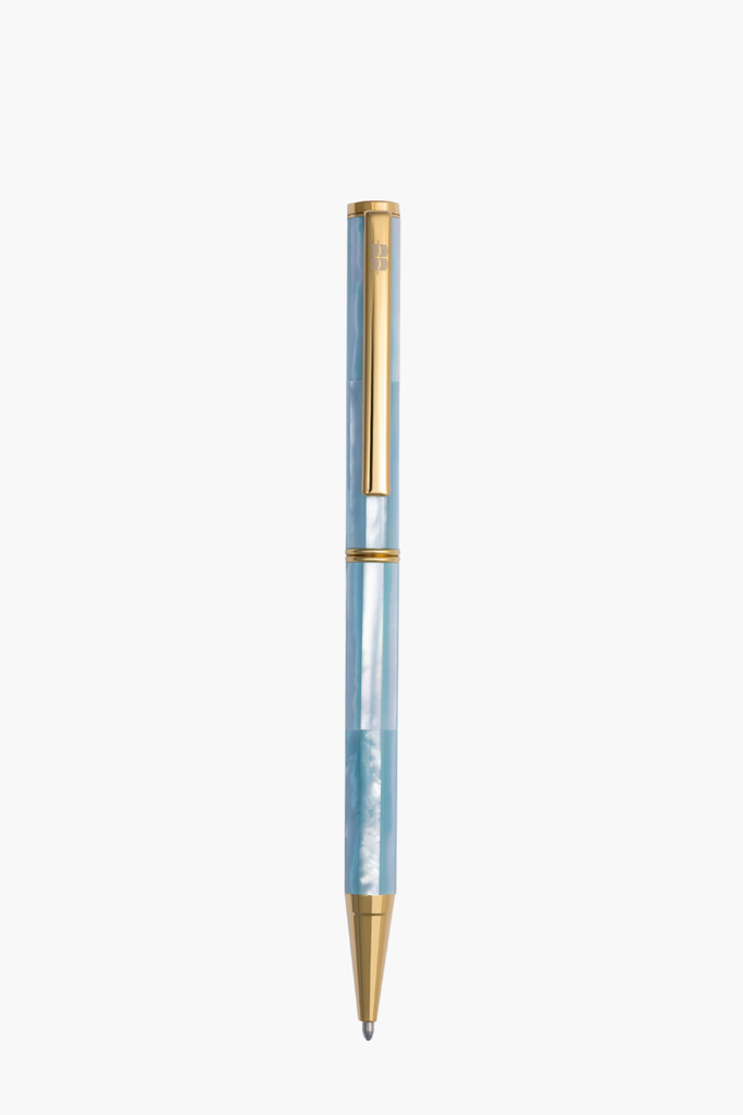 Inspired - Bút Ký Ngọc Trai Xanh Biển Bắc Úc - Mạ Titanium Gold (Alice Blue)