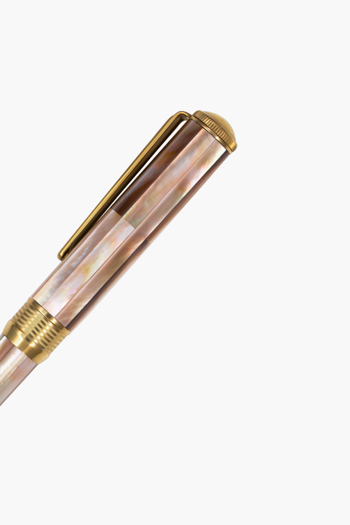 Champion Wave - Bút Ký Ngọc Trai Nâu Mississippi - Mạ Titanium Gold