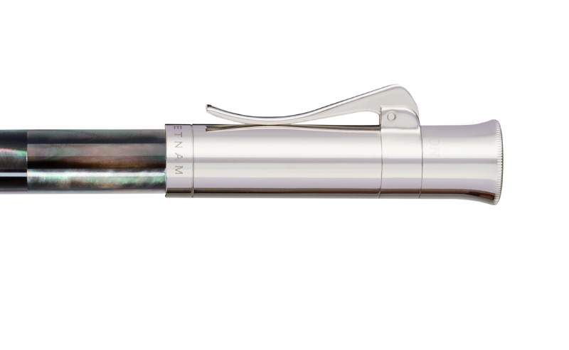 Gemperor - Rollerball Pen - Tahiti Black Pearl - White Gold Plated