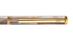 Inspired - Engrave Checked - Mississippi Brown Pearl - Titanium Gold Plated