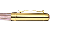 BLU-1997 - Rollerball Pen - Mississippi Brown Pearl - Gold Plated