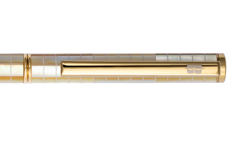 Inspired - Engrave Checked - Northern Australia Golden Pearl - Titanium Gold Plated