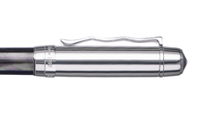 BLU-1997 - Ballpoint Pen - Tahiti Black Pearl - White Gold Plated