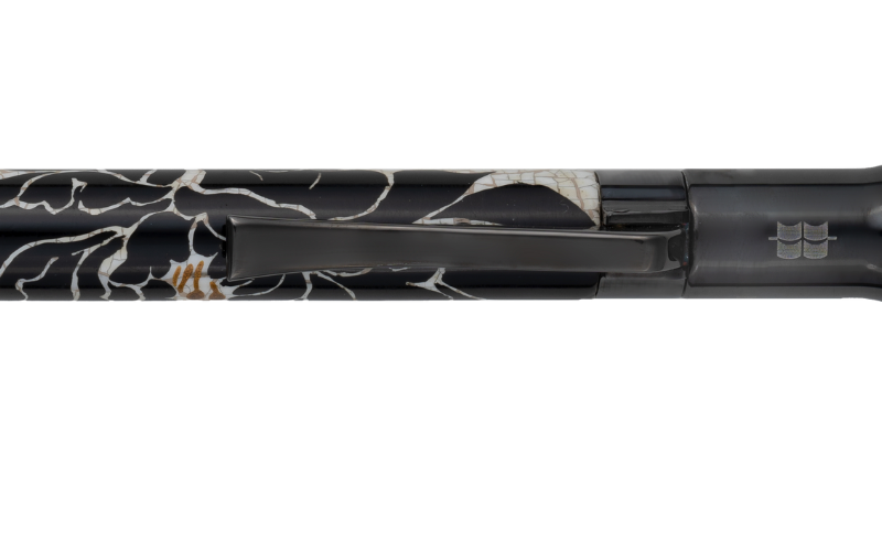 Vietnam Lacquer - Peony - Ruthenium Plated