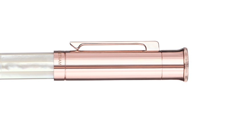 Gemprise - Rollerball Pen - Northern Australia White Pearl - Rose Gold Plated
