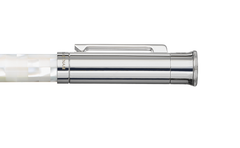 Gemprise - Fountain Pen - Checked - White Trochus - White Gold Plated
