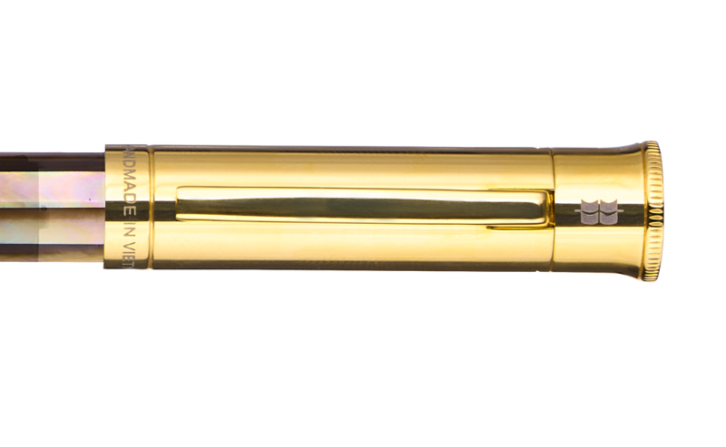 Gemprise - Fountain Pen - Mississippi Brown Pearl - Gold Plated