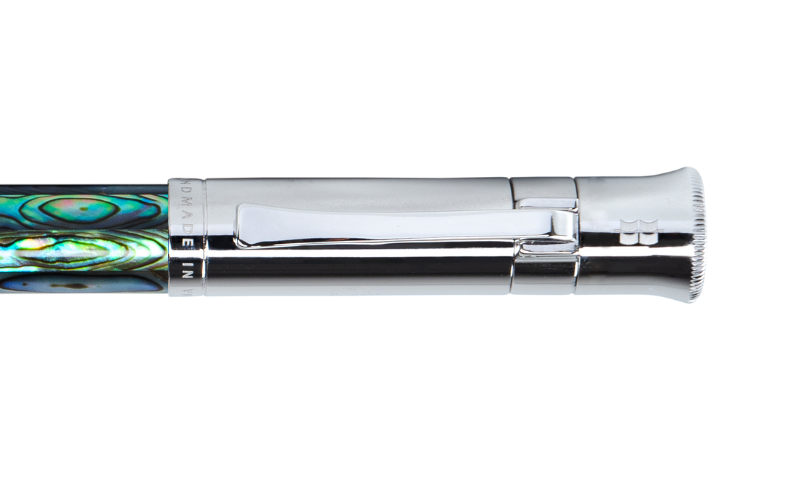 Gemperor - Rollerball Pen - New Zealand Abalone  - White Gold Plated