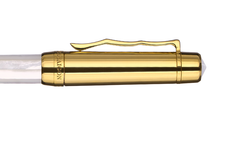 BLU-1997 - Ballpoint Pen - Northern Australia White Pearl - Gold Plated