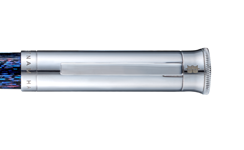 Gemprise - Lacquer Pen - Deep Ocean Blue - Fountain - White Gold Plated