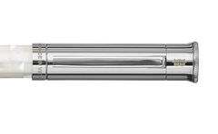 Gemprise - Fountain Pen - Checked - White Trochus - White Gold Plated