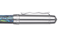 BLU-1997 - Fountain Pen - New Zealand Abalone - White Gold Plated