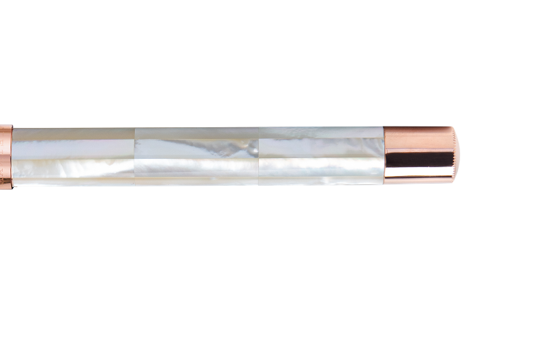 Gemperor - Rollerball Pen - Northern Australia White Pearl - Rose Gold Plated
