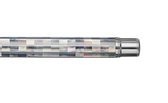 Gemprise - Rollerball Pen - Checked - Tahiti Black Pearl - White Gold Plated
