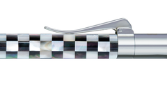 Visionary - Checked - White Pearl - Black Pearl - White Gold Plated