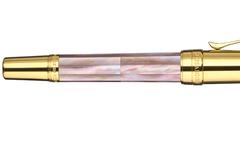BLU-1997 - Rollerball Pen - Mississippi Brown Pearl - Gold Plated