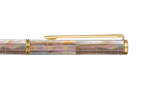 Inspired - Engrave Checked - Mississippi Brown Pearl - Titanium Gold Plated