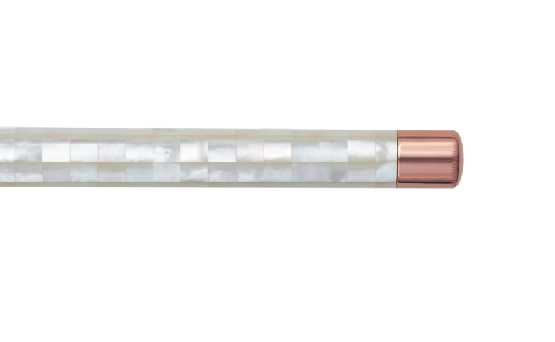 Gemperor - Fountain Pen - Checked - Northern Australia White Pearl - Rose Gold Plated