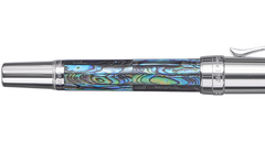 BLU-1997 - Fountain Pen - New Zealand Abalone - White Gold Plated