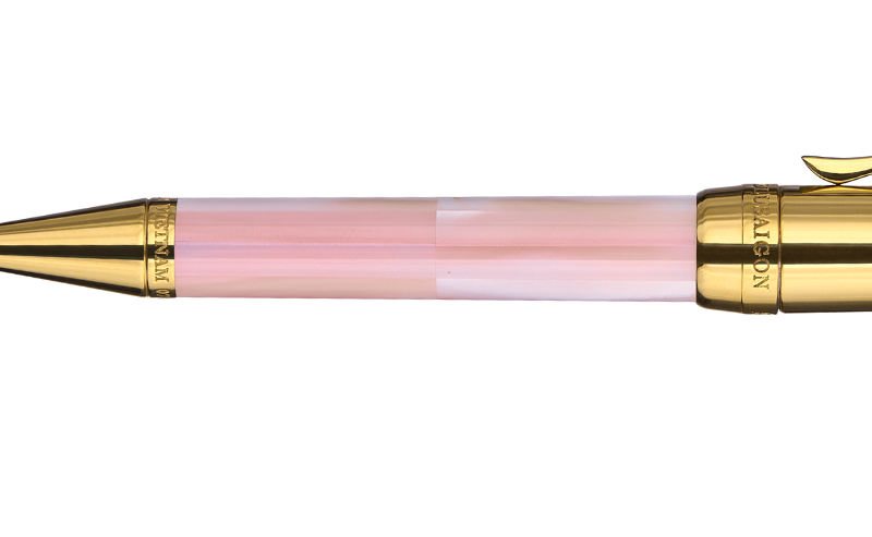 BLU-1997 - Ballpoint Pen - Mississippi Pink Pearl - Gold Plated
