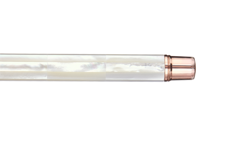 Gemprise - Rollerball Pen - Northern Australia White Pearl - Rose Gold Plated