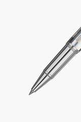 Gemprise - Rollerball Pen - Checked - Tahiti Black Pearl - White Gold Plated