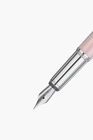Gemprise - Fountain Pen - Mississippi Pink Pearl - White Gold Plated
