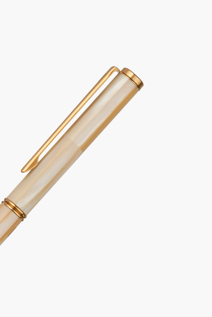 Inspired - Bút Ký Ngọc Trai Cam Mississippi - Mạ Titanium Gold