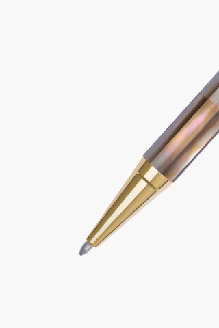 Inspired - Bút Ký Ngọc Trai Nâu Mississippi - Mạ Titanium Gold
