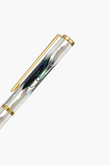 Inspired - Bút Ký Ngọc Trai Trắng Bắc Úc - Bào Ngư New Zealand - Mạ Titanium Gold