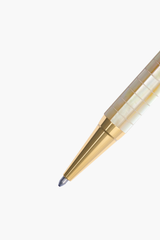 Inspired - Bút Ký Ngọc Trai Vàng Bắc Úc - Sọc Caro - Mạ Titanium Gold