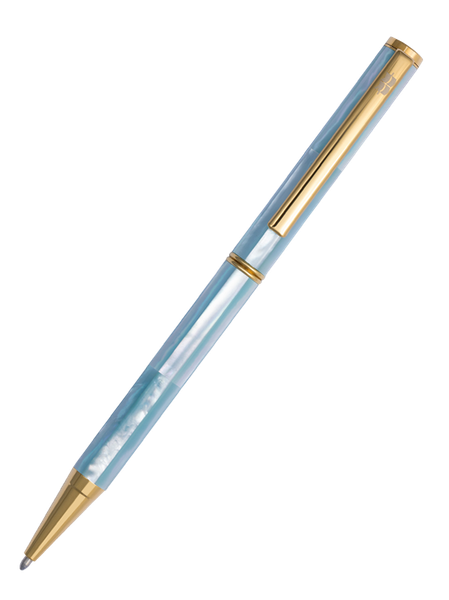  Inspired -  Bút Bi Ngọc Trai Xanh Biển Bắc Úc - Mạ Titanium Gold 