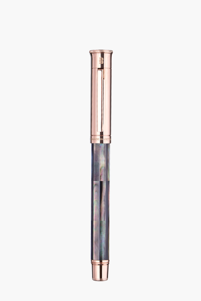 Gemprise - Fountain Pen - Tahiti Black Pearl - Rose Gold Plated