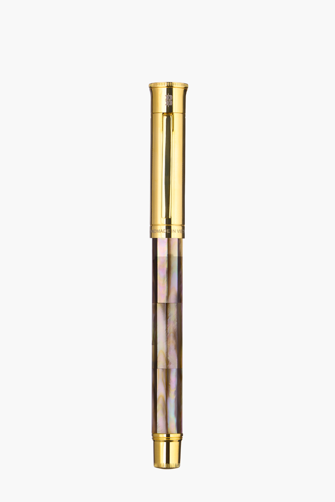 Gemprise - Fountain Pen - Mississippi Brown Pearl - Gold Plated