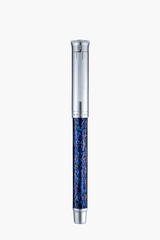 Gemprise - Lacquer Pen - Deep Ocean Blue - Fountain - White Gold Plated
